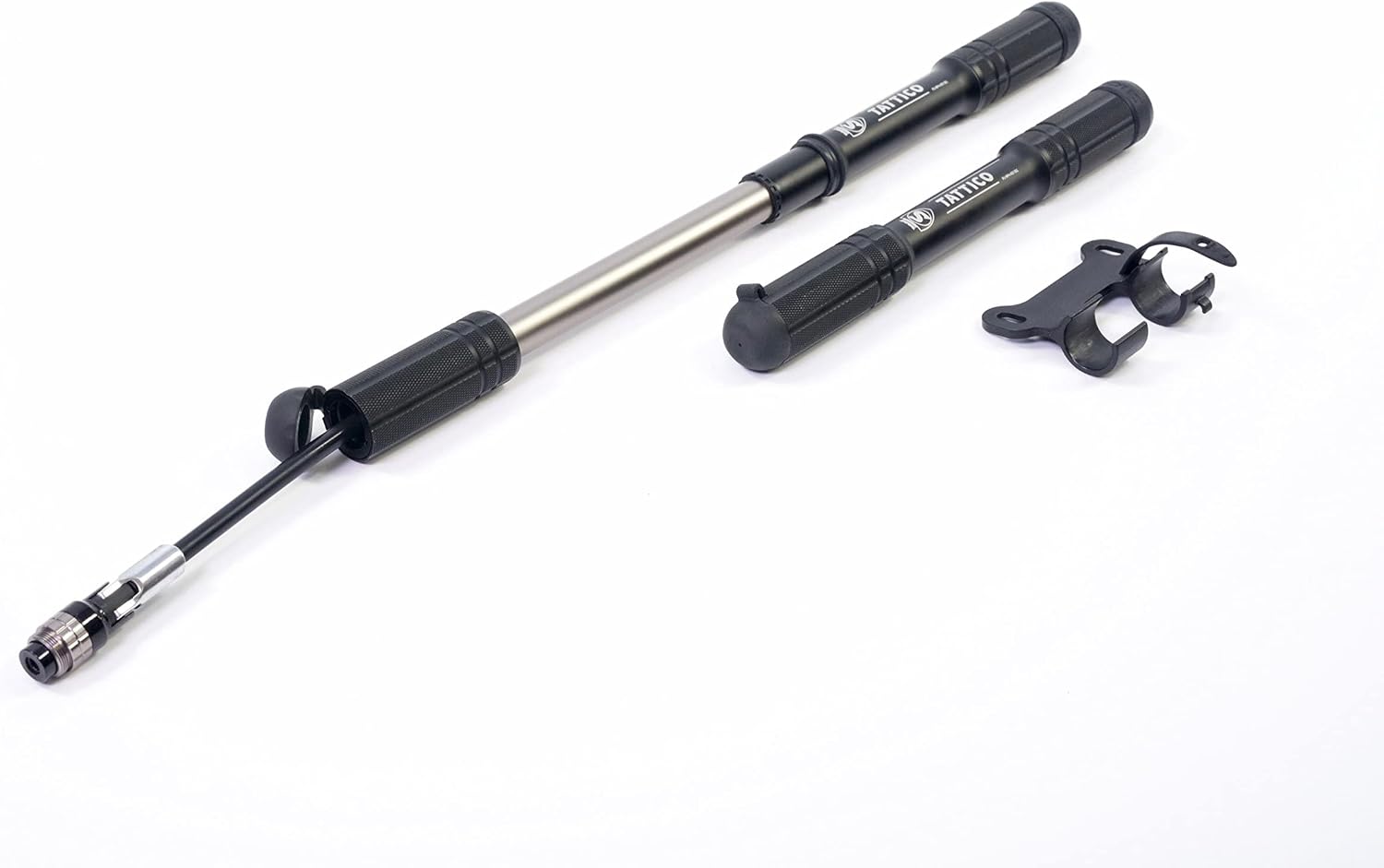 SILCA Mini Bike Pump – Frame Mount Bicycle Pump with Expandable Hose and Lever Lock – Lightweight and Mountable to Gravel