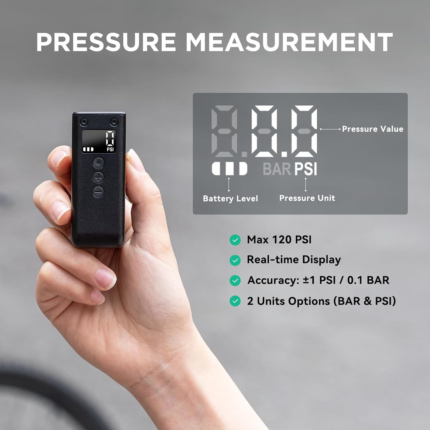 CYCPLUS AS2 PRO Tiny Bicycle Pump with Gauge